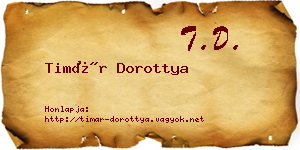 Timár Dorottya névjegykártya